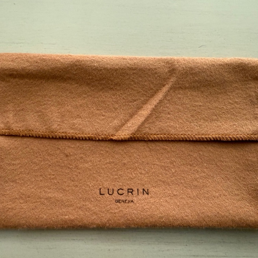 Lucrin Geneva Phone or Phone Case Suede Bag (Great For Small Items) Good Condit.